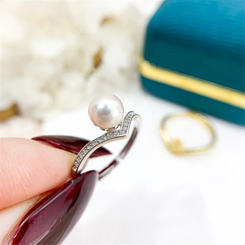 Жемчужные аксессуары «сделай сам», ювелирные изделия из стерлингового серебра S925, V-образное Золотое серебряное кольцо, пустой держатель с ...
Жемчужные аксессуары «сделай сам», ювелирные изделия из стерлингового серебра S925, V-образное Золотое серебряное кольцо, пустой держатель с ...