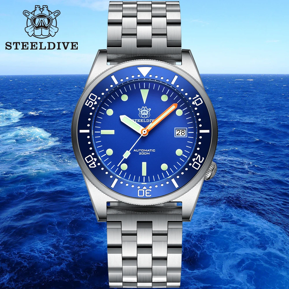 STEELDIVE SD1979 Stainless Steel Bracelet C3 Super Luminous Blue Dial 200M Waterproof Dive Watch Men Automatic Mechanical Watch
STEELDIVE SD1979 Stainless Steel Bracelet C3 Super Luminous Blue Dial 200M Waterproof Dive Watch Men Automatic Mechanical Watch