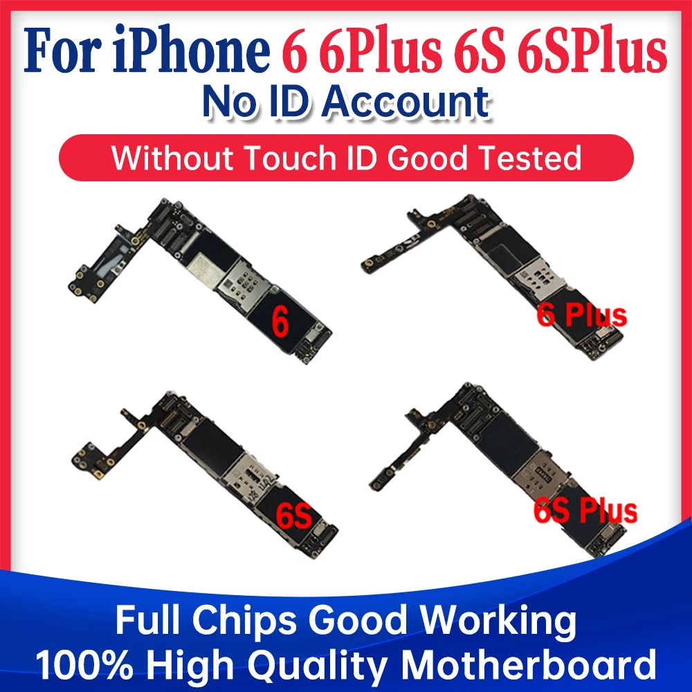 For iPhone Motherboard for iPhone 6 6 Plus 6S 6S Plus Motherboard Without ID Account Original Unlocked No Touch ID Free Icloud
For iPhone Motherboard for iPhone 6 6 Plus 6S 6S Plus Motherboard Without ID Account Original Unlocked No Touch ID Free Icloud