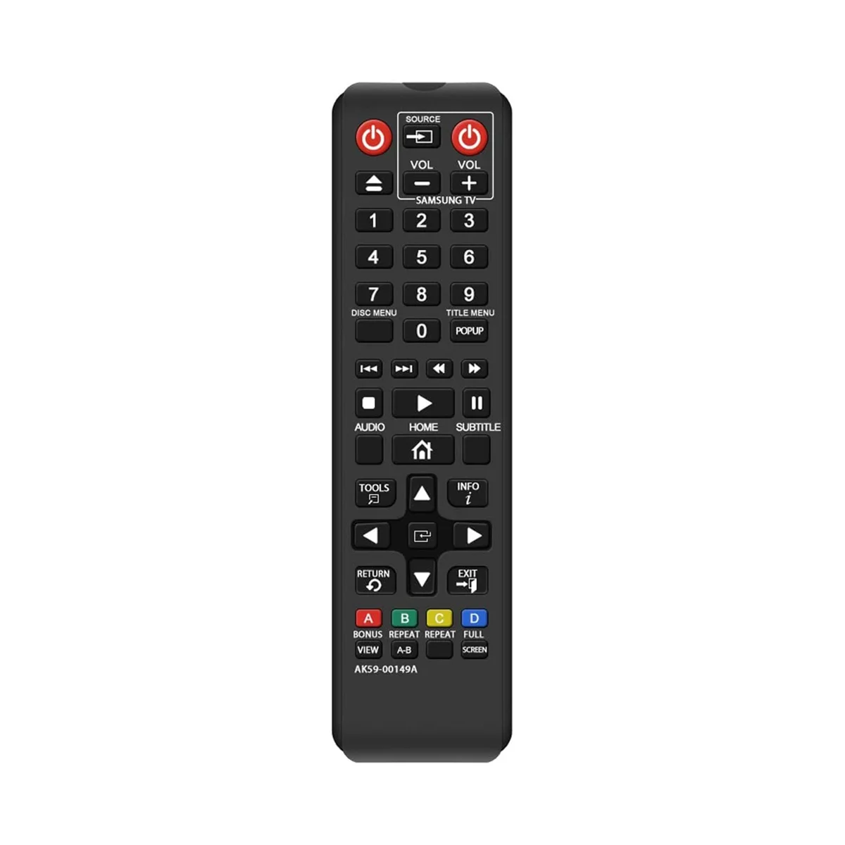 AK59-00149A Remote Control Replacement DVD Blu-Ray Player BDF5100/ -ES5300 -FM51 -FM57C -H5100
AK59-00149A Remote Control Replacement DVD Blu-Ray Player BDF5100/ -ES5300 -FM51 -FM57C -H5100