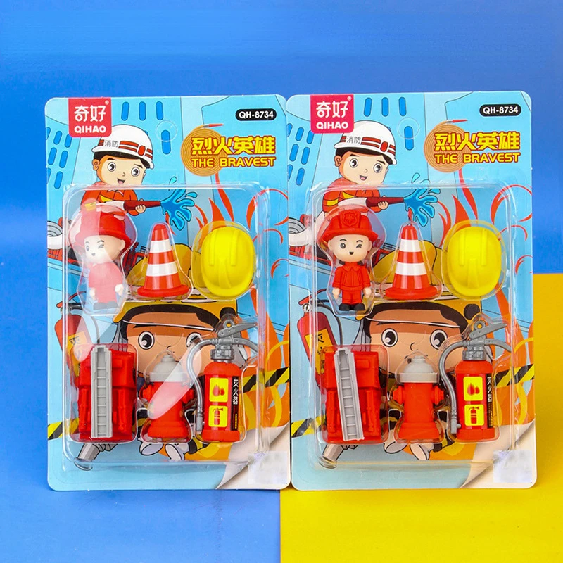 6 Pcs/set Creative Cartoon Fireman Rubber Eraser Kawaii Erasers School Supplies Stationery Kids Students Cool Prizes
6 Pcs/set Creative Cartoon Fireman Rubber Eraser Kawaii Erasers School Supplies Stationery Kids Students Cool Prizes