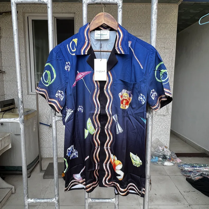 Y2k Casual Fashion Casablanca Men Shirt High Quality Wine Glass Print Blue Tops Hawaiian Unisex Casablanca Short Sleeve Shirts
Y2k Casual Fashion Casablanca Men Shirt High Quality Wine Glass Print Blue Tops Hawaiian Unisex Casablanca Short Sleeve Shirts