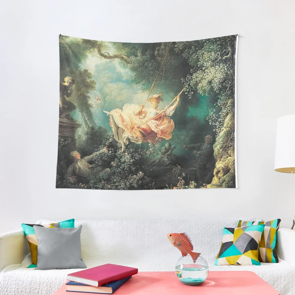HD. The Swing by Jean Honoré Fragonard HIGH DEFINITION Гобелен Эстетическое украшение на заказ