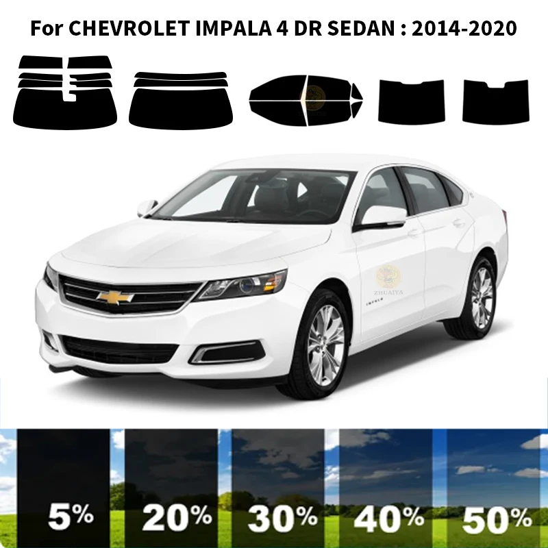 

Precut nanoceramics car UV Window Tint Kit Automotive Window Film For CHEVROLET IMPALA 4 DR SEDAN 2014-2020