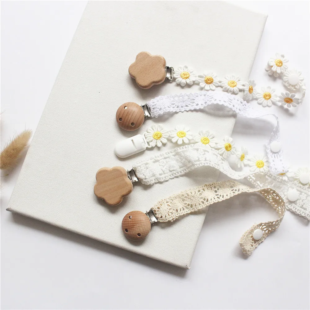 Daisy Lace Baby Pacifier Clips Anti Lost Pacifier Holder Newborn Infant Soother Teether Toddler Nipple Clips Wooden Teether Toy
Daisy Lace Baby Pacifier Clips Anti Lost Pacifier Holder Newborn Infant Soother Teether Toddler Nipple Clips Wooden Teether Toy