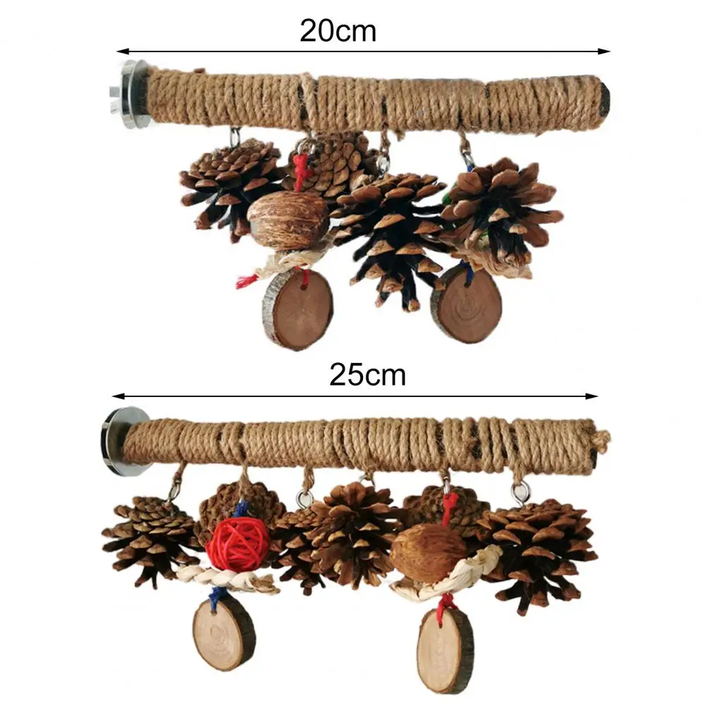 

Safe Parrot Swing Toy Wooden Stick Bird Perch Stand Cage Toy Bite Resistant Branch Toys Bird Stand Stick Parrot Supplies