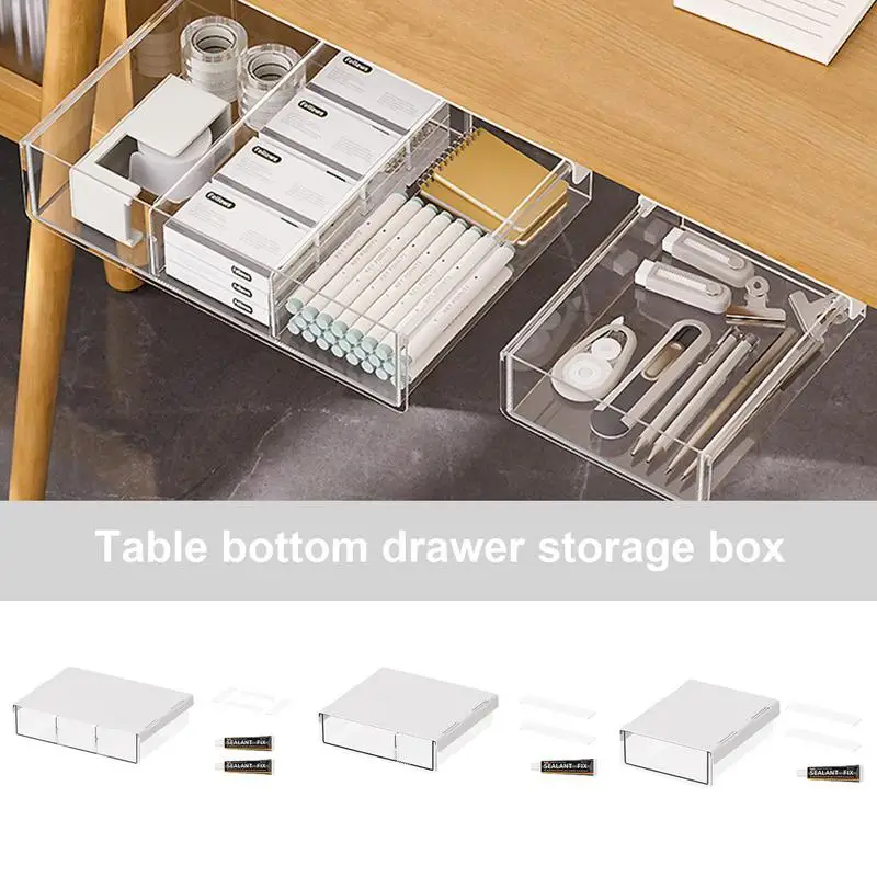 Self Adhesive Under Desk Storage Drawers Hiddens Mounted Desk Drawer With Slide Rails For Dining Rooms Stationery and more
Self Adhesive Under Desk Storage Drawers Hiddens Mounted Desk Drawer With Slide Rails For Dining Rooms Stationery and more