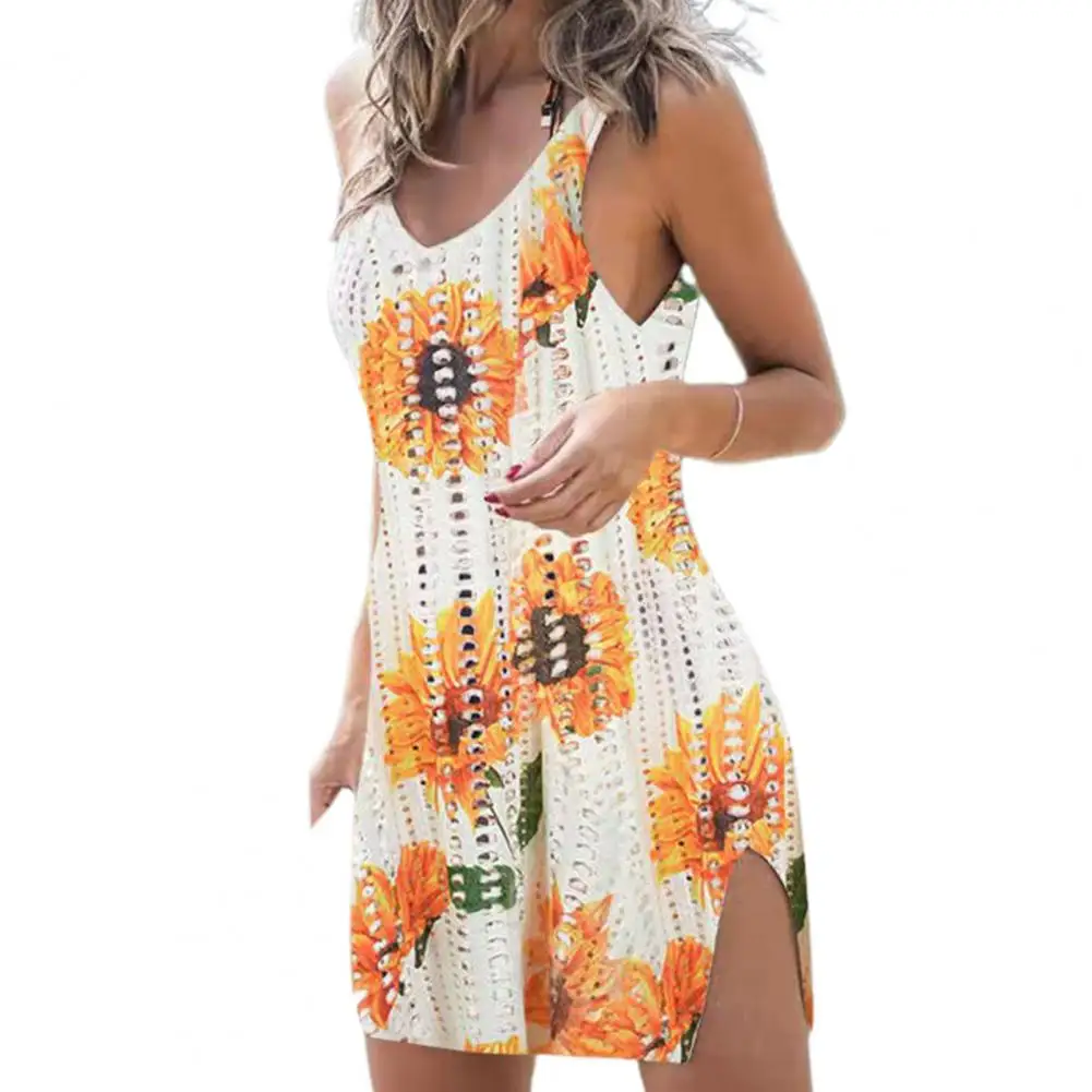 Floral Print Chic Holiday Women Beach Mini Hollow Out Dress Solid Color Bathing Suit Beautiful Costume Supplies
Floral Print Chic Holiday Women Beach Mini Hollow Out Dress Solid Color Bathing Suit Beautiful Costume Supplies