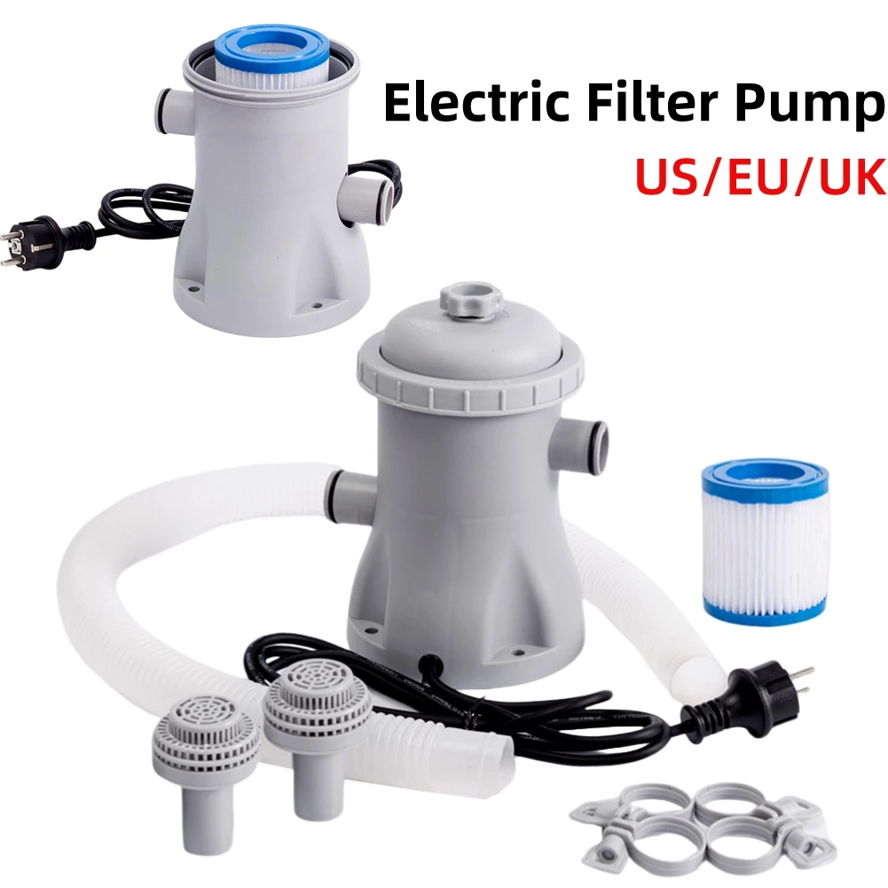 Water Purifier Filter Pump 330 Gallons Swimming Pool Pump Filter Kit Effective Filtering Easy To Use US/EU/UK Cleaning Tool Set
Water Purifier Filter Pump 330 Gallons Swimming Pool Pump Filter Kit Effective Filtering Easy To Use US/EU/UK Cleaning Tool Set