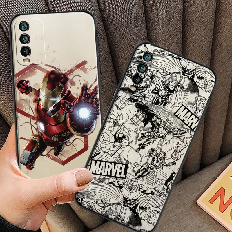 

Marvel Avengers LOGO Phone Cases For Xiaomi Redmi 9C 8A 7A 9AT 7 8 2021 7 8 Pro Note 8 9 9T 8T Coque Back Cover Soft TPU