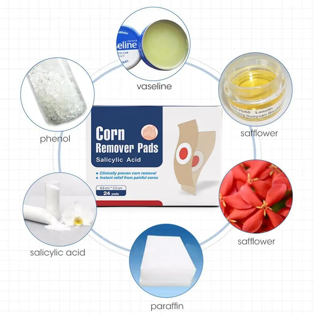 24Pcs/Box Foot Care Plaster Wart Remover Pads Foot Corn Removal Calluses Plantar Warts Thorn Patch Health Care Pain Relief
24Pcs/Box Foot Care Plaster Wart Remover Pads Foot Corn Removal Calluses Plantar Warts Thorn Patch Health Care Pain Relief