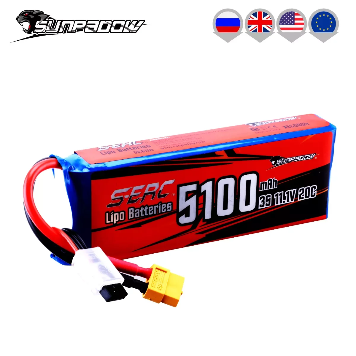 NEW2023 3S 20C Lipo Battery 5100mAh 11.1V with XT60 Plug for RC Airplane Helicopter Drone FPV Quadcopter Model Racing
NEW2023 3S 20C Lipo Battery 5100mAh 11.1V with XT60 Plug for RC Airplane Helicopter Drone FPV Quadcopter Model Racing