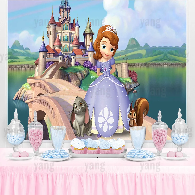 Disney Purple Dress Sofia Cute Princess Rabbit Park Castle Bubble Backdrop Girls Birthday Party Baby Shower Banner
Disney Purple Dress Sofia Cute Princess Rabbit Park Castle Bubble Backdrop Girls Birthday Party Baby Shower Banner