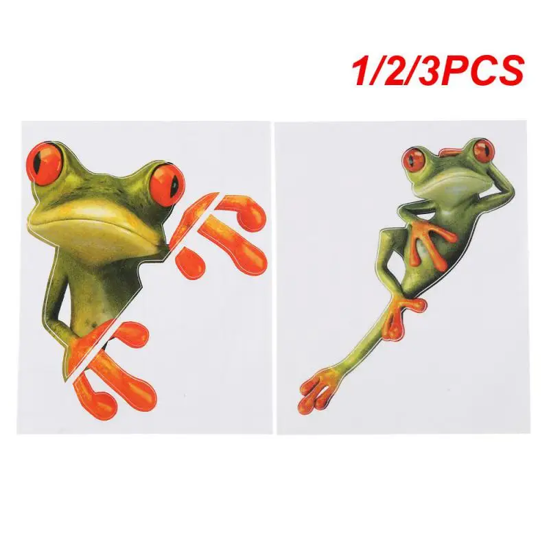 

1/2/3PCS Types Funny Frog Car Stickers 3D Stereo Truck Window Decal Graphics Sticker Automotive Interior Stickers