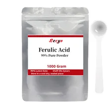 Free Shipping 50g-1000g High Quality Ferulic Acid Powder Natural Rice Bran Extract Antioxidant Ingredient