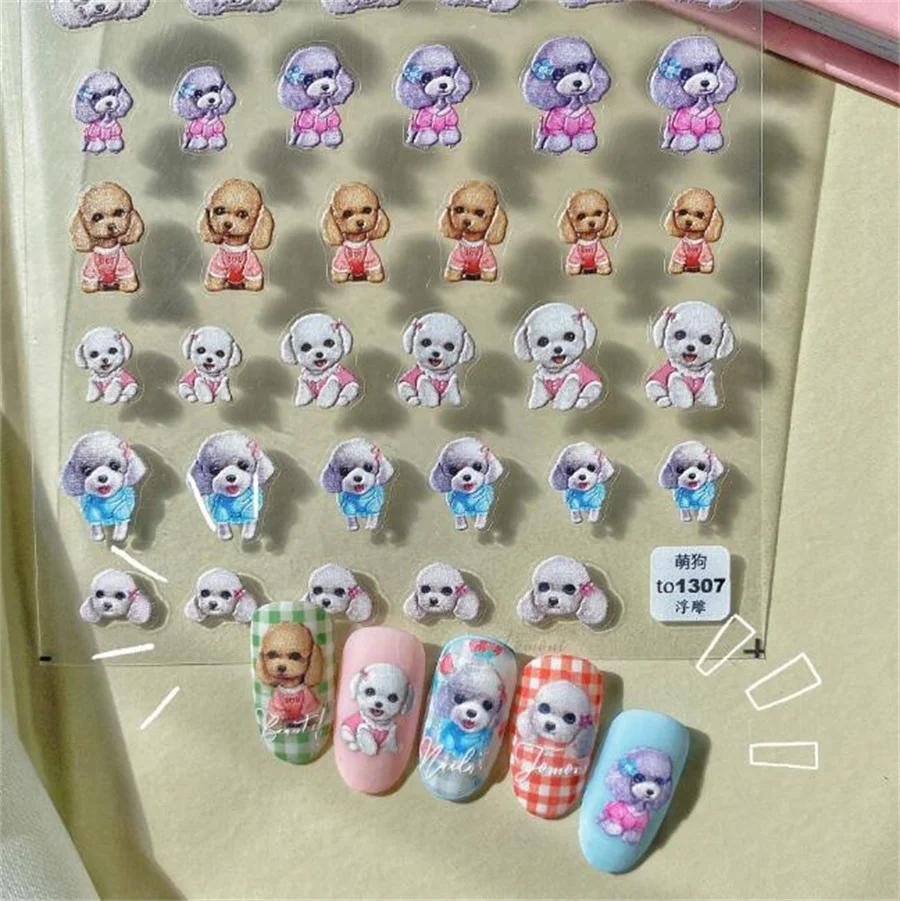 Korean Style Super Cute Little Dog Pattern 5D Nail Sticker Fashion Nail Art Decoration Accessories For Nail Supplies Tools
Korean Style Super Cute Little Dog Pattern 5D Nail Sticker Fashion Nail Art Decoration Accessories For Nail Supplies Tools