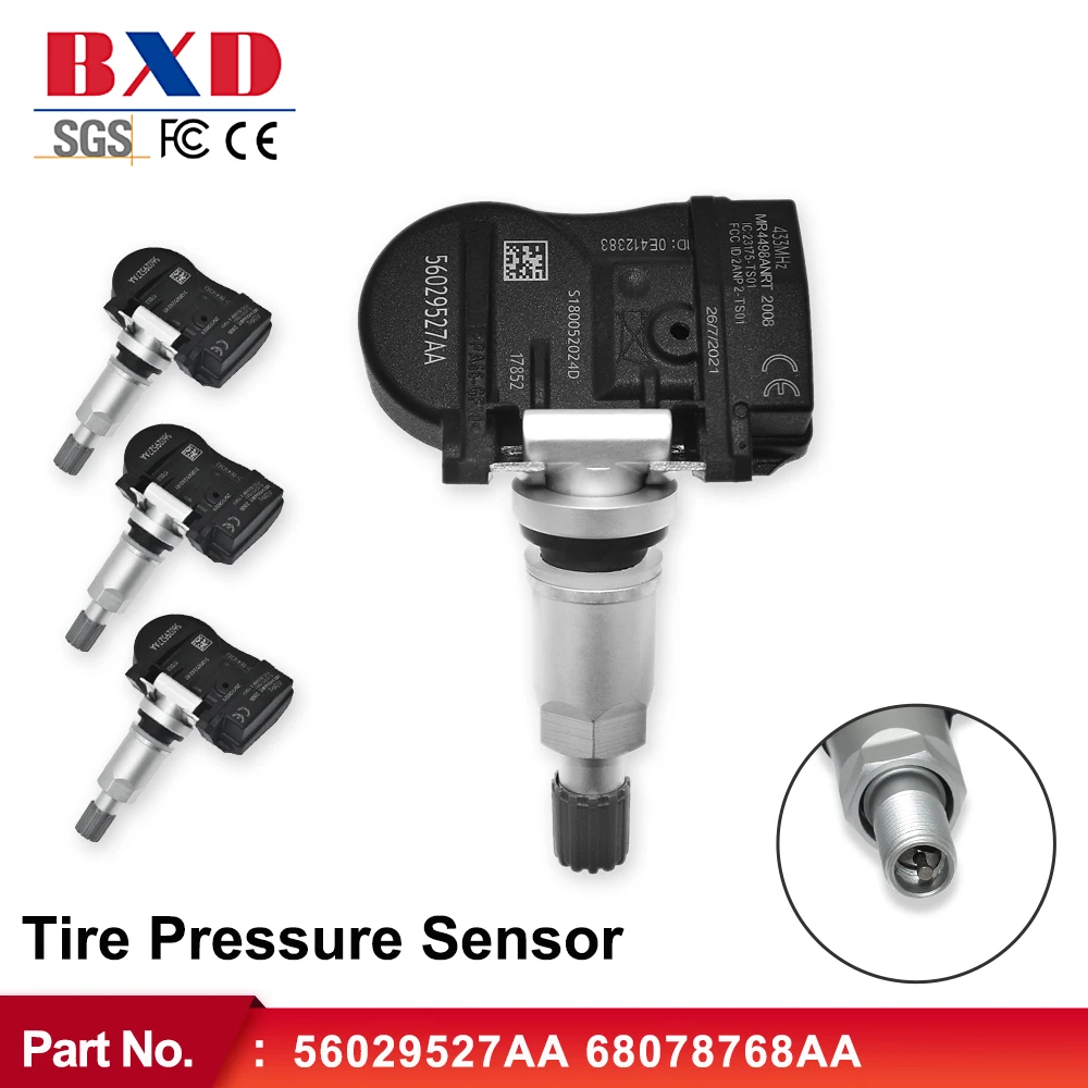 4PCS Tire Pressure Monitoring System Sensor 56029527AA 68078768AA For Chrysler Dodge Jeep VW OE# 68001698AA 68001698AB
4PCS Tire Pressure Monitoring System Sensor 56029527AA 68078768AA For Chrysler Dodge Jeep VW OE# 68001698AA 68001698AB
