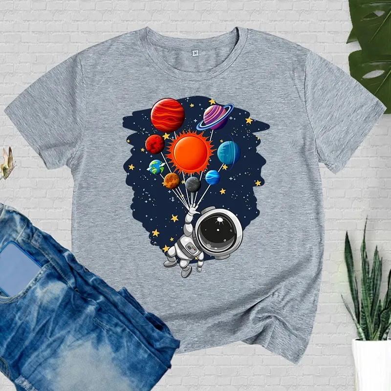 Astronaut Holding Balloon Summer Women White Black Pink T Shirt Girl Funny Harajuku Lady Solid Tops Tee Cotton Female Clothes
Astronaut Holding Balloon Summer Women White Black Pink T Shirt Girl Funny Harajuku Lady Solid Tops Tee Cotton Female Clothes