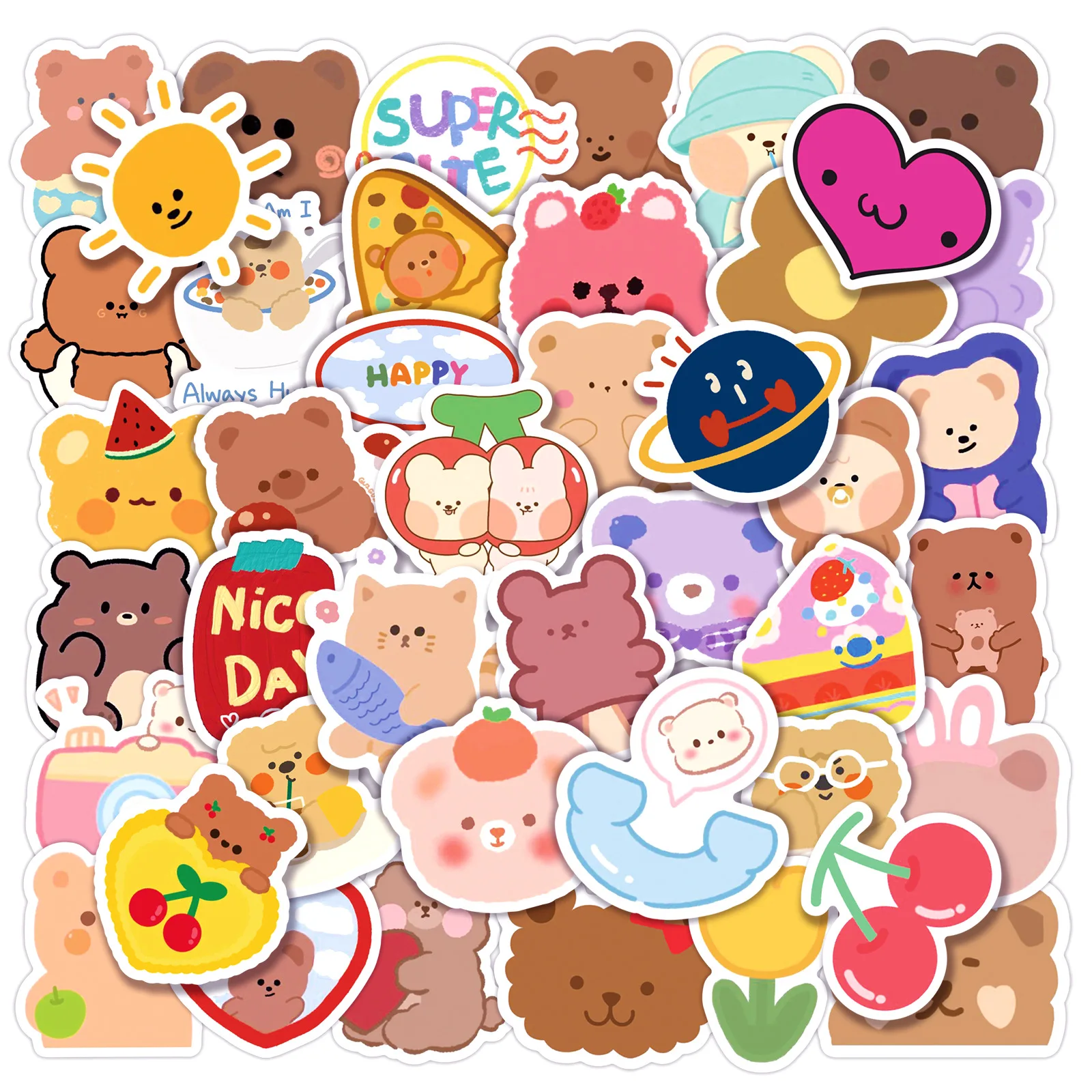 10/30/55pcs Korean Cute Bear Graffiti Stickers Ins Wind Kawaii Cute Little Girl Stickers Laptop Helmet Car Decal Decor Stickers
10/30/55pcs Korean Cute Bear Graffiti Stickers Ins Wind Kawaii Cute Little Girl Stickers Laptop Helmet Car Decal Decor Stickers