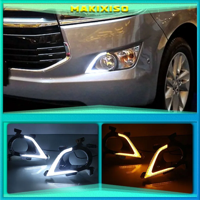 2pcs For Toyota Innova 2016 2017,Turning Yellow Signal Style Relay Waterproof ABS Car DRL LED Daytime Running Light Daylight
2pcs For Toyota Innova 2016 2017,Turning Yellow Signal Style Relay Waterproof ABS Car DRL LED Daytime Running Light Daylight