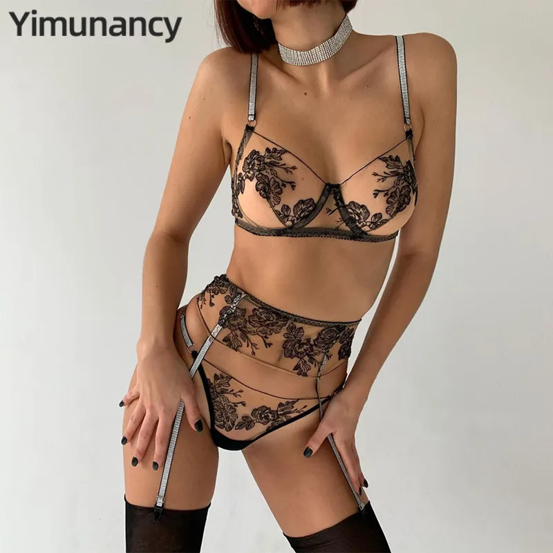 Комплект кружевного нижнего белья Yimunancy из 3 предметов, женское сексуальное прозрачное нижнее белье, Комплект трусиков, комплект с подвязка...
Комплект кружевного нижнего белья Yimunancy из 3 предметов, женское сексуальное прозрачное нижнее белье, Комплект трусиков, комплект с подвязка...