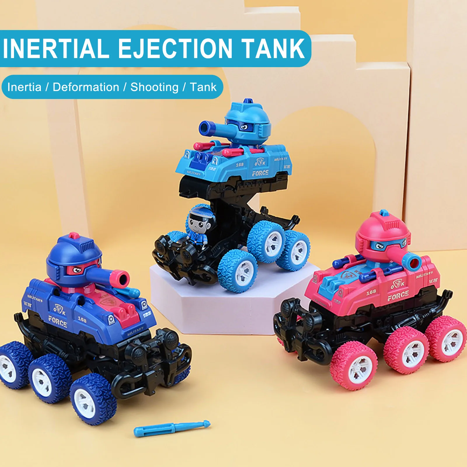 Collision Deformation Car Children’s Boy Toy Six-wheeled Inertial Launching Tank Gram Car Education Toys juguetes para niños
Collision Deformation Car Children’s Boy Toy Six-wheeled Inertial Launching Tank Gram Car Education Toys juguetes para niños