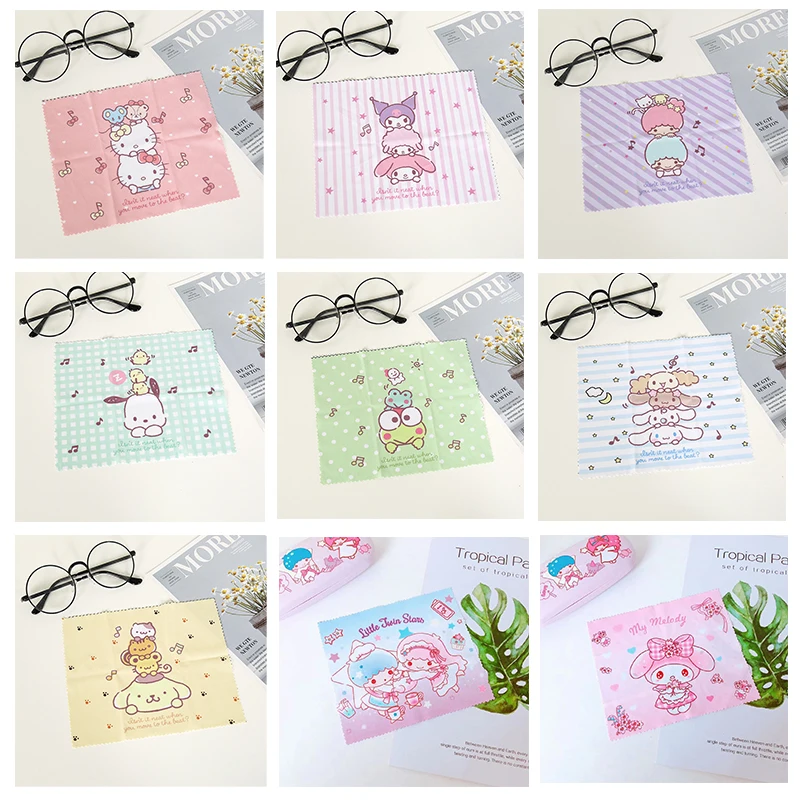 21 стиль Sanrioed Kawaii аниме Kuromi My Melody Cinnamoroll Милая мультяшная ткань для очков мягкая на ощупь подарок для девушки
21 стиль Sanrioed Kawaii аниме Kuromi My Melody Cinnamoroll Милая мультяшная ткань для очков мягкая на ощупь подарок для девушки