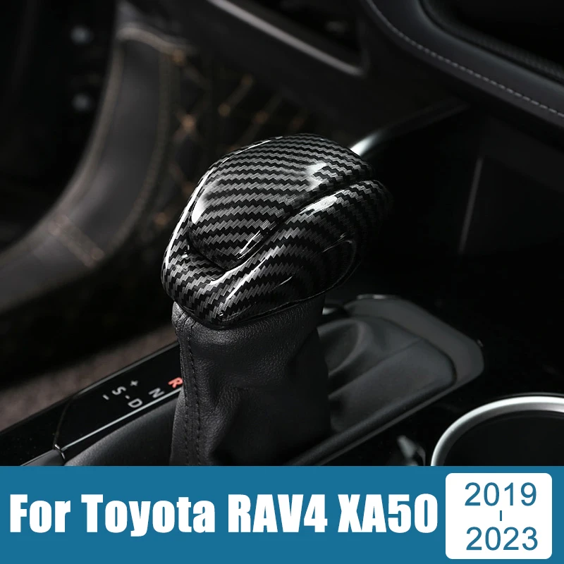 

ABS Car Gear Shift Knob Gear Head Cover Trim Sticker For Toyota RAV4 Highlander Harrier Venza 2019-2022 2023 RAV 4 XA50 Hybrid