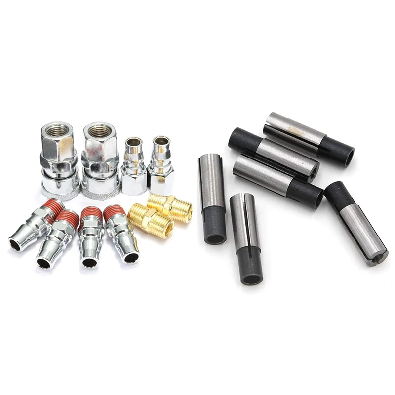 10Pcs 1/4 Inch Air Hose Pneumatic Quick Fitting Plug & 6 Pcs 1/4 Inch to 1/8 Inch Cnc Engraving Bit Router Adapter
10Pcs 1/4 Inch Air Hose Pneumatic Quick Fitting Plug & 6 Pcs 1/4 Inch to 1/8 Inch Cnc Engraving Bit Router Adapter