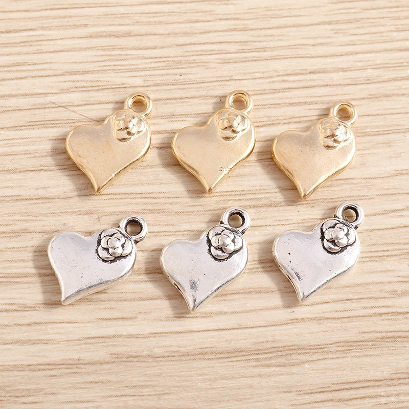 20pcs 11x15mm Gold Silver Color Alloy Love Heart Charms for Making Cute Earrings Pendants Necklaces DIY Crafts Jewelry Findings
20pcs 11x15mm Gold Silver Color Alloy Love Heart Charms for Making Cute Earrings Pendants Necklaces DIY Crafts Jewelry Findings