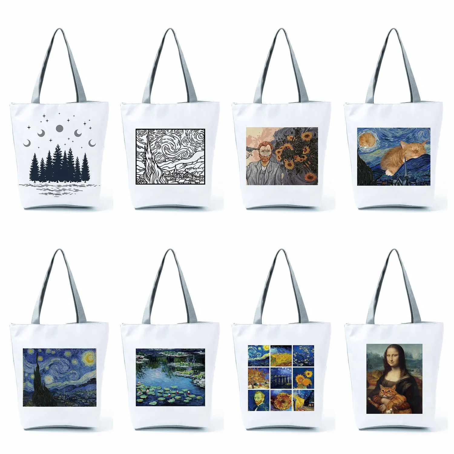 Сумки с масляным принтом, экологически чистая многоразовая вместительная сумка для покупок, модная женская сумка на плечо, Повседневная Уличная Сумка-тоут для покупок
Сумки с масляным принтом, экологически чистая многоразовая вместительная сумка для покупок, модная женская сумка на плечо, Повседневная Уличная Сумка-тоут для покупок