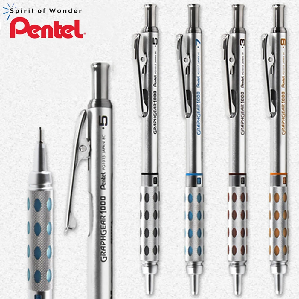 Японский механический карандаш для рисования Pentel PG1015, металлический держатель для ручек, один карандаш плюс 2 коробки сменных стержней
Японский механический карандаш для рисования Pentel PG1015, металлический держатель для ручек, один карандаш плюс 2 коробки сменных стержней