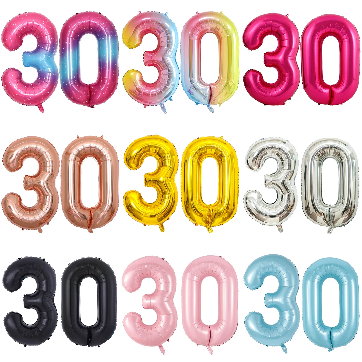 40inch 2PCS Adult 30 Years Old Happy Birthday Aluminum film digital balloons Theme Party House Decorations Golden Sliver 
40inch 2PCS Adult 30 Years Old Happy Birthday Aluminum film digital balloons Theme Party House Decorations Golden Sliver