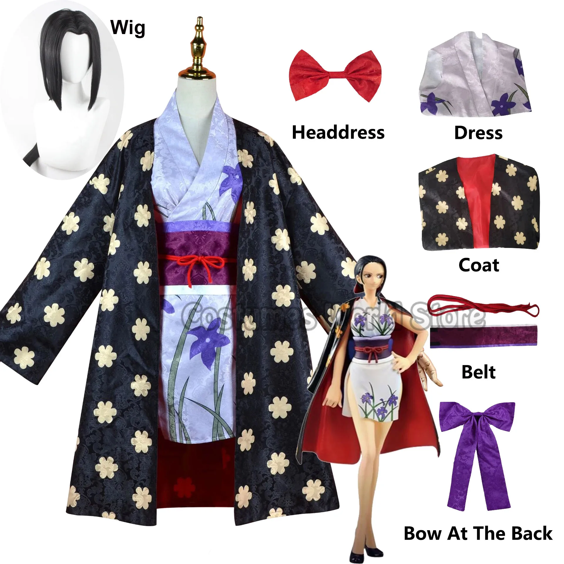 Anime Nico Robin Cosplay Costumes Onigashima Kimono Uniform Wig Outfits Nico Robin Women Black Long Wig Halloween Suit Cloth
Anime Nico Robin Cosplay Costumes Onigashima Kimono Uniform Wig Outfits Nico Robin Women Black Long Wig Halloween Suit Cloth