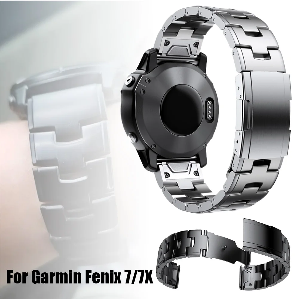 Titanium alloy strap for Garmin Forerunner 745/935/945/Fenix 5 6 5X 6X 3 HR Quick fit connector replacement strap for Instinct 2
Titanium alloy strap for Garmin Forerunner 745/935/945/Fenix 5 6 5X 6X 3 HR Quick fit connector replacement strap for Instinct 2