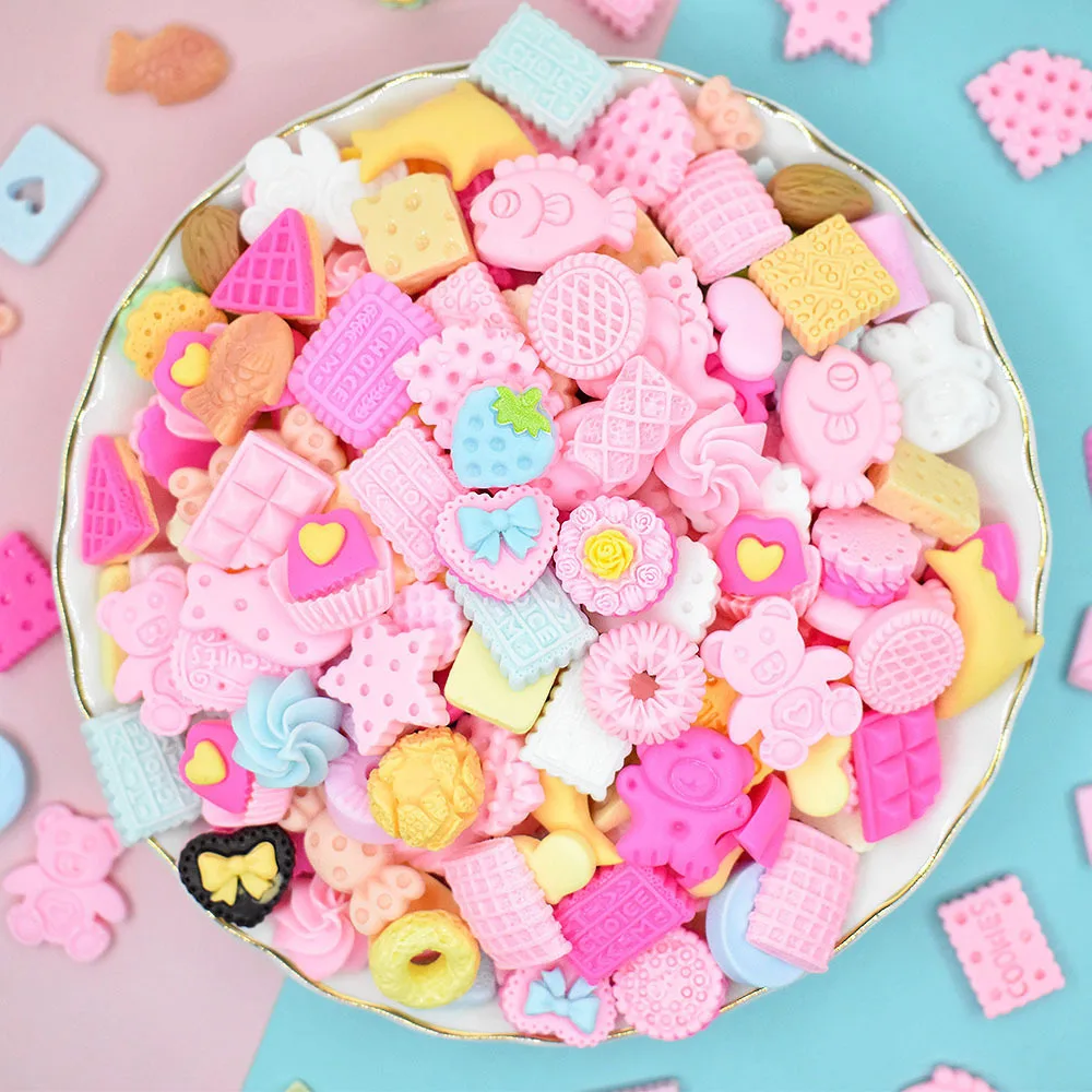 100PCS/Bag Mixed Colorful Biscuit Resin Flatback Cabochons DIY Crafts Mobile Phone Shell Materials Scrapbooking Hair Accessorise
100PCS/Bag Mixed Colorful Biscuit Resin Flatback Cabochons DIY Crafts Mobile Phone Shell Materials Scrapbooking Hair Accessorise