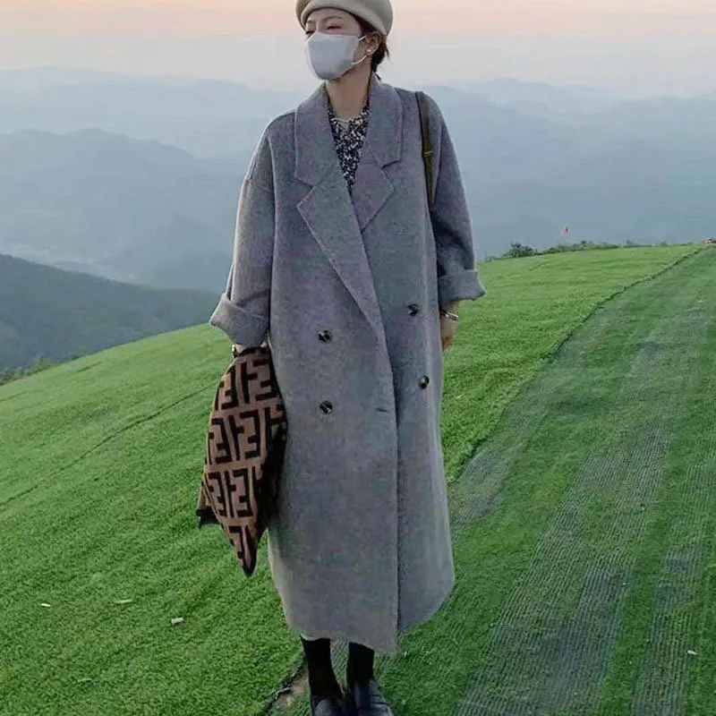 Autumn And Winter 2022 New Slouchy Medium Woolen Coat Women's Fashion South Korean Loose Thickened Woolen Coat Trend
Autumn And Winter 2022 New Slouchy Medium Woolen Coat Women's Fashion South Korean Loose Thickened Woolen Coat Trend