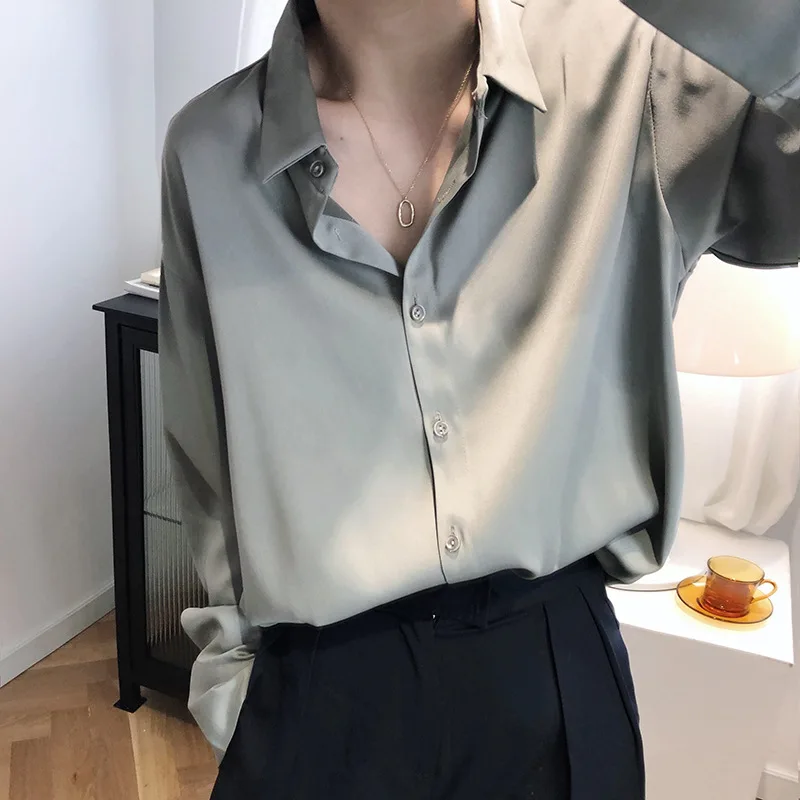 Blouses Shirt Women Spring 2022 Vintage Stain Solid Designer Ladies Elegant Blouse Tops Fashion Clothes
Blouses Shirt Women Spring 2022 Vintage Stain Solid Designer Ladies Elegant Blouse Tops Fashion Clothes
