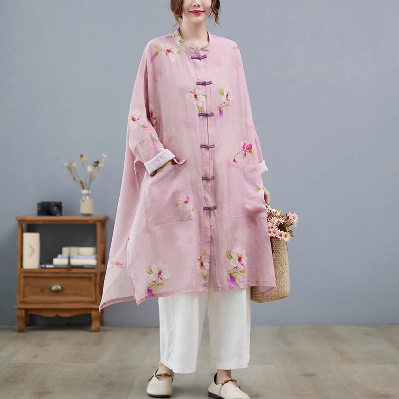 SuperAen Tea Clothes Cardigan Shirt 2022 Summer National Ramie Printing Oversized Sunscreen Coat Women
SuperAen Tea Clothes Cardigan Shirt 2022 Summer National Ramie Printing Oversized Sunscreen Coat Women