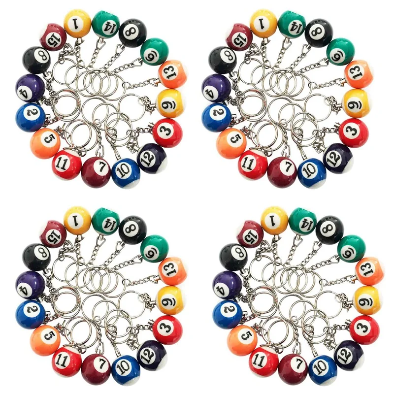 Colorful Billiard Ball Keychain Set 64 Pcs,Mini Magic Key Chain Balls Eightball Billar Billiards Chains Accessories
Colorful Billiard Ball Keychain Set 64 Pcs,Mini Magic Key Chain Balls Eightball Billar Billiards Chains Accessories