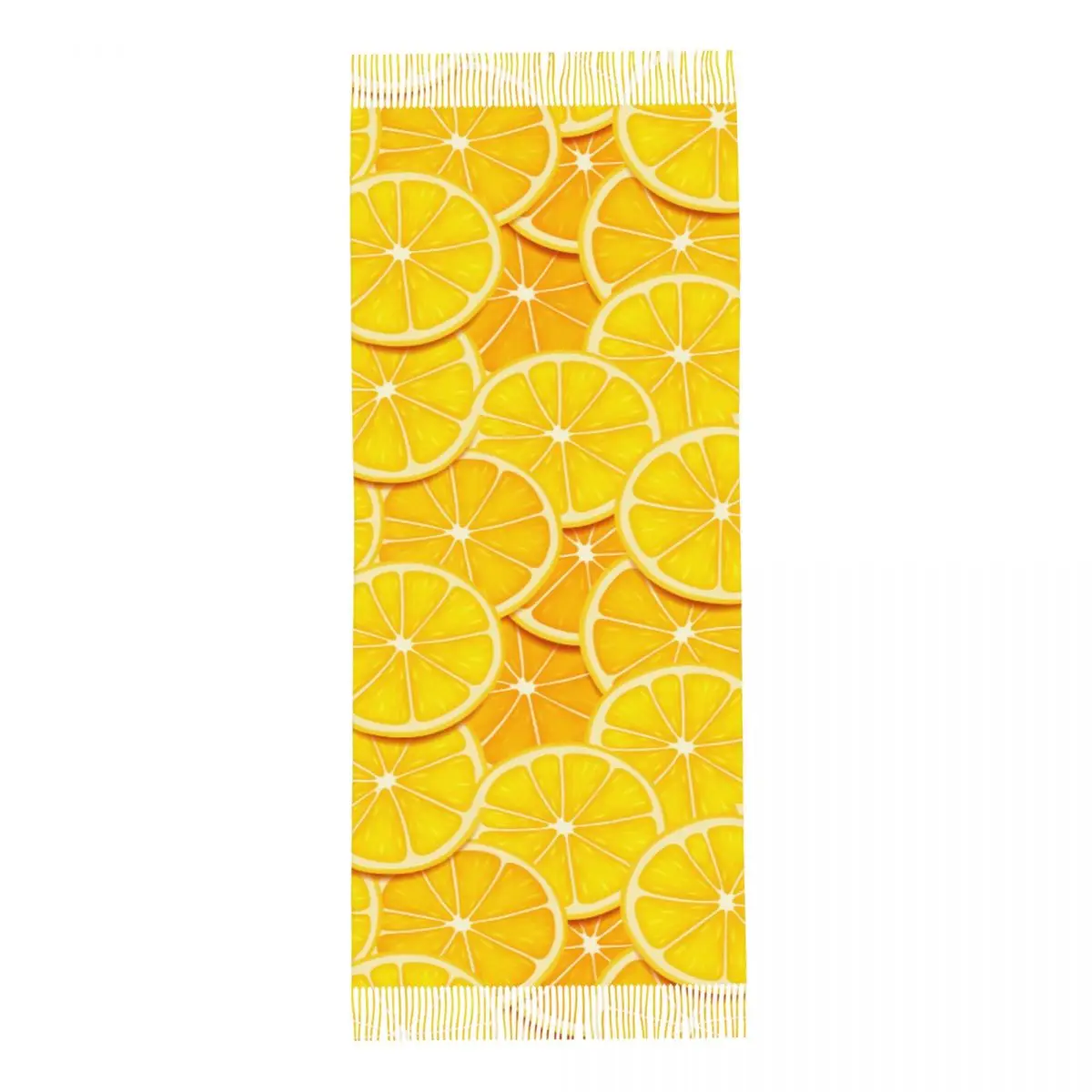 Women Scarf Tassel Head Wraps Textures Lemon Slices Bright Femme Thin Autumn Spring Winter Tassel Scarves Bandana
Women Scarf Tassel Head Wraps Textures Lemon Slices Bright Femme Thin Autumn Spring Winter Tassel Scarves Bandana