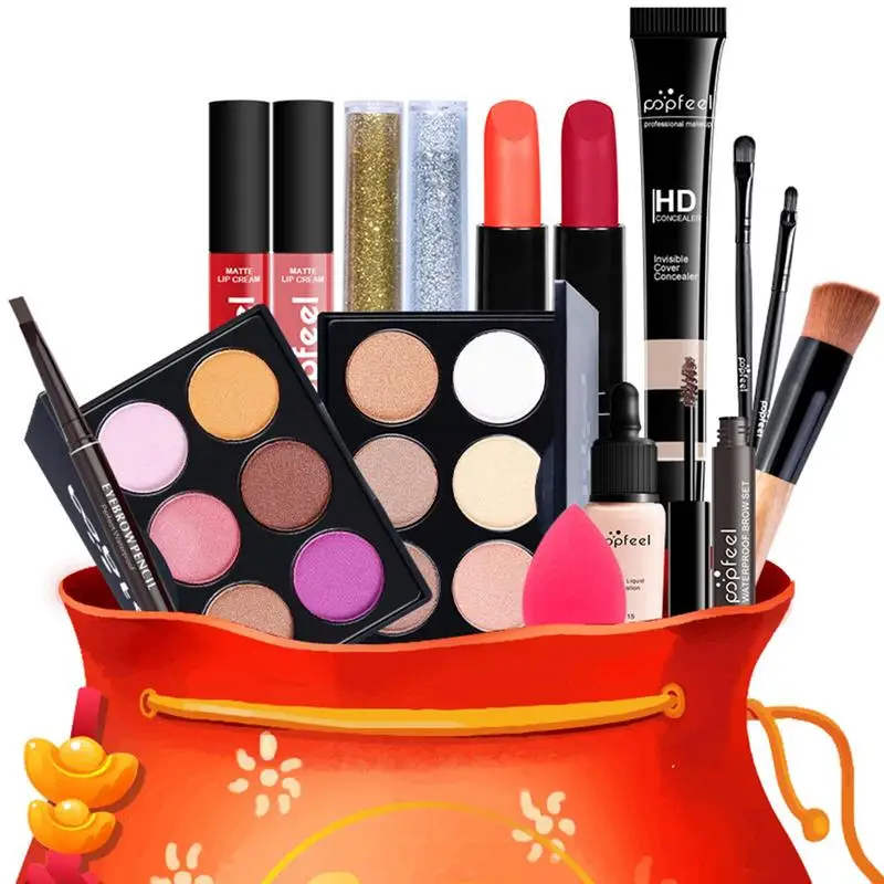 All inMakeup Kit 16 Pcs Makeup Kit With Brushes for Young Adults Long Lasting Multi-Purpose Makeup Gift Set
All inMakeup Kit 16 Pcs Makeup Kit With Brushes for Young Adults Long Lasting Multi-Purpose Makeup Gift Set