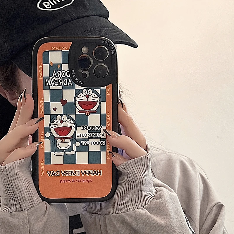 BANDAI Anime Cartoon Doraemon Happy Every Day Grid Soft Phone Case for iPhone 11 12 13 Pro Max 7 8 Plus X XR XS MAX Hard Fundas
BANDAI Anime Cartoon Doraemon Happy Every Day Grid Soft Phone Case for iPhone 11 12 13 Pro Max 7 8 Plus X XR XS MAX Hard Fundas