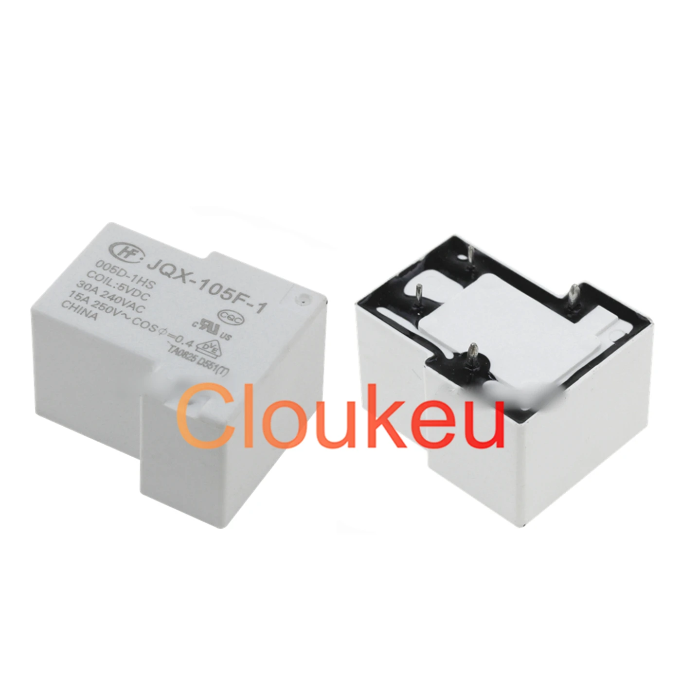 

30Pcs Relay HF105F-1- JQX-105F-1-005D 012D 024D-1HS -1HST 1ZS 5V12V24VDC 20A30A 4/5pin