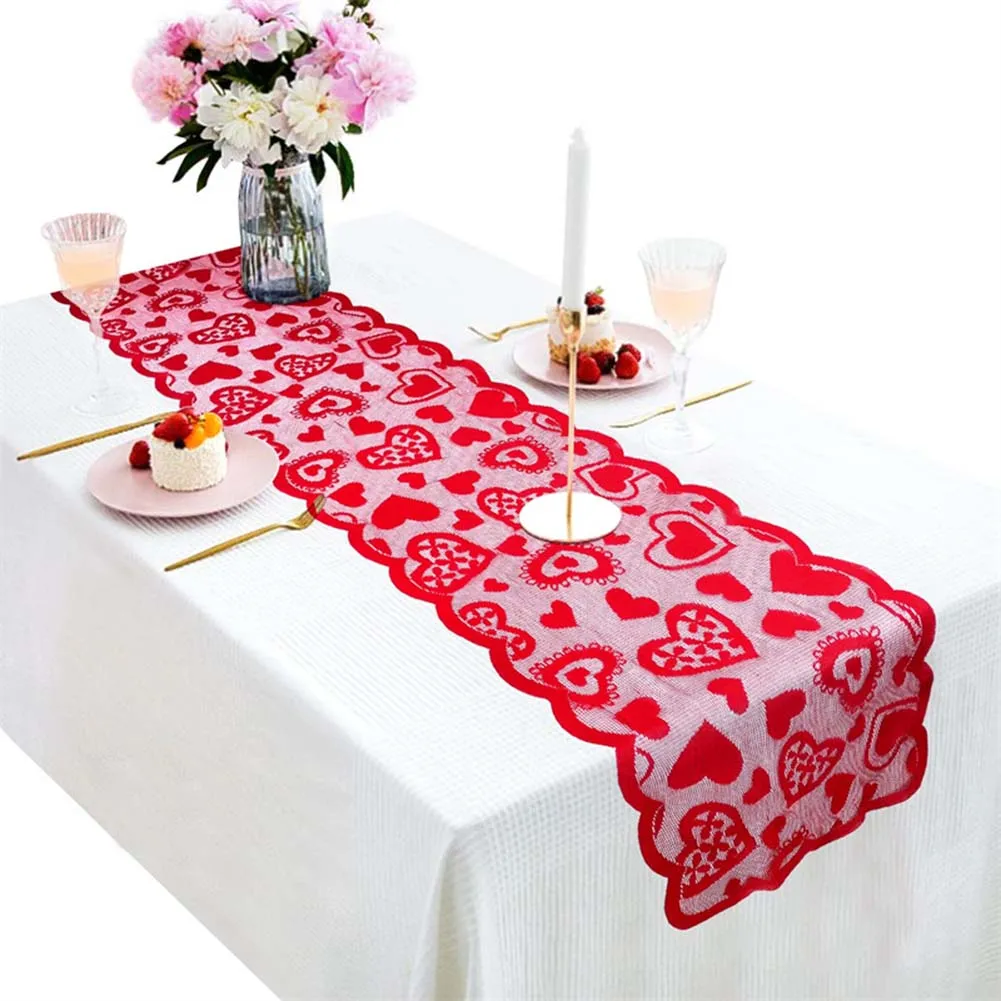 Tablecloth Table Runner 13*72inch Christmas Heart Red Home Decoration Lace Table Runner Polyester Table Cloth
Tablecloth Table Runner 13*72inch Christmas Heart Red Home Decoration Lace Table Runner Polyester Table Cloth