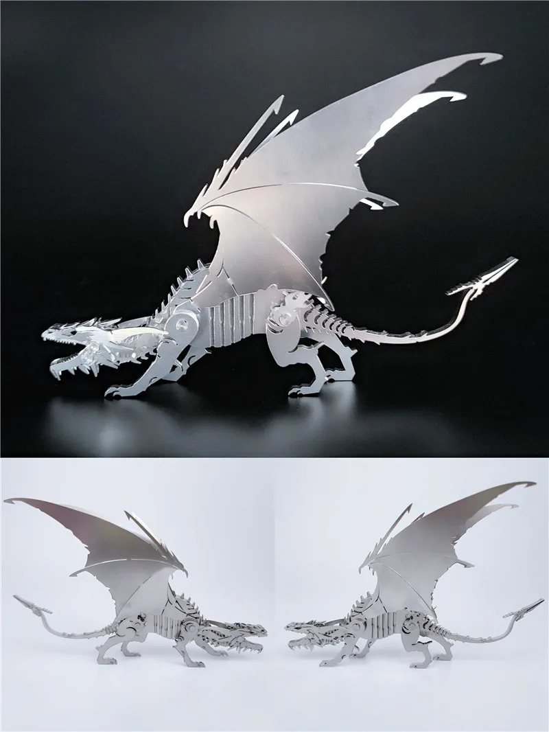 3D metal stainless steel dragon Western dragon assembly model gift creative decoration exercise children's hands-on ability toys
3D metal stainless steel dragon Western dragon assembly model gift creative decoration exercise children's hands-on ability toys