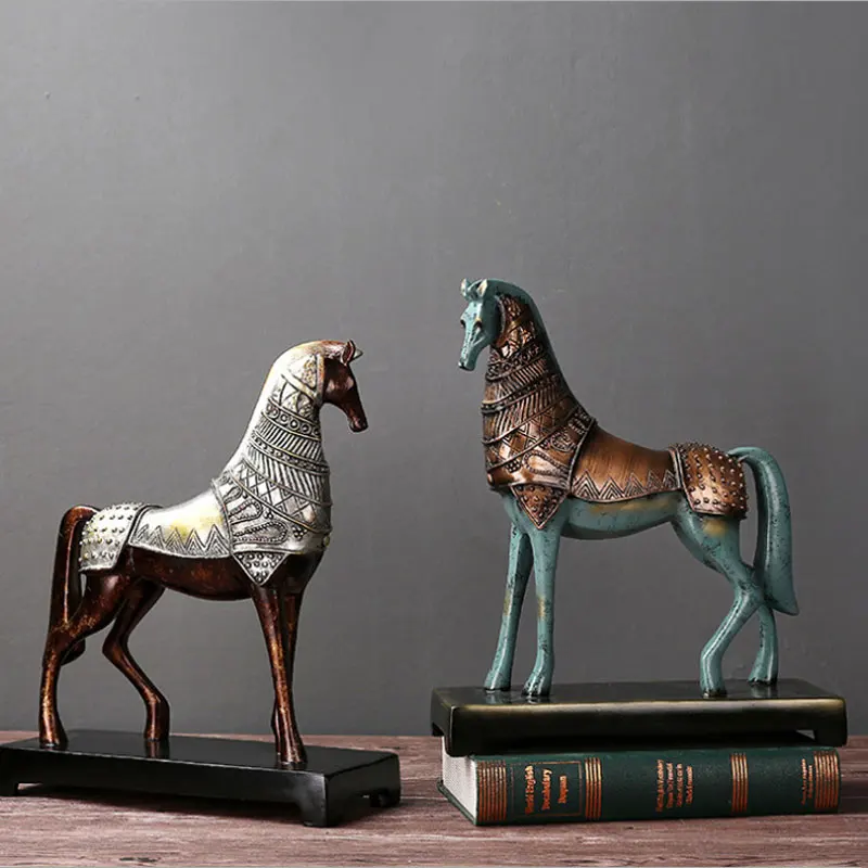 European Luxury Ornaments Office Decoration Home Furnishing Crafts Decor Lucky War Horse Resinic Figurine Custom
European Luxury Ornaments Office Decoration Home Furnishing Crafts Decor Lucky War Horse Resinic Figurine Custom