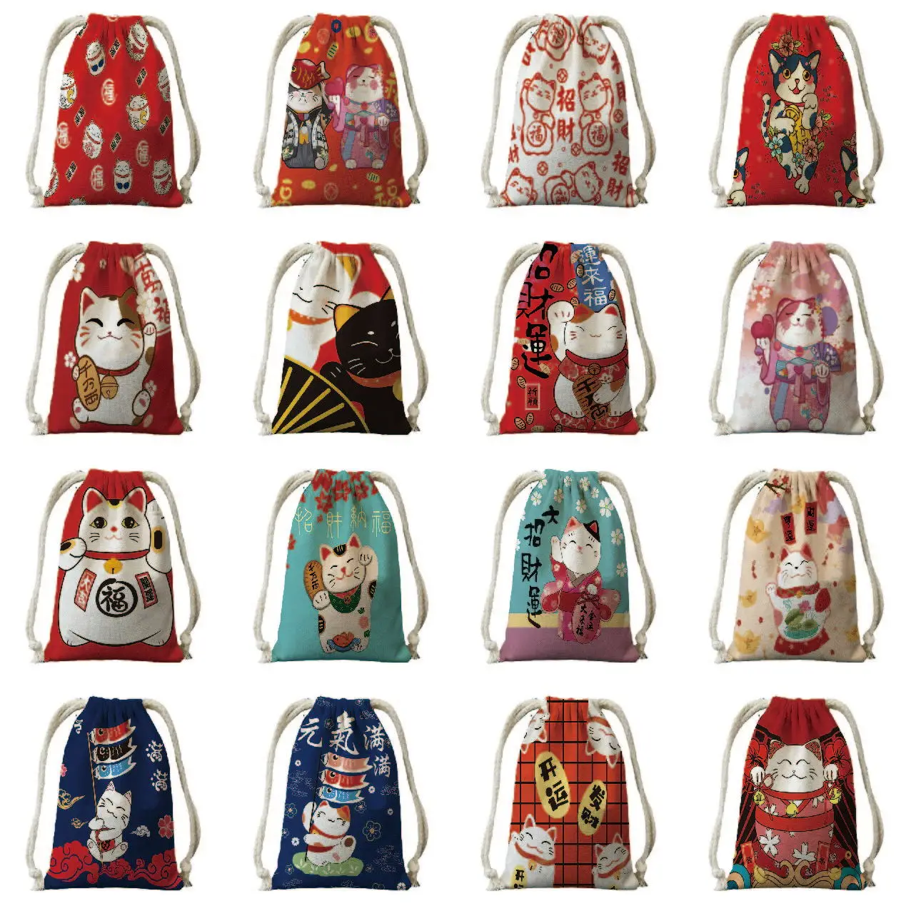 Digital printing band of travel canvas canvas wealth cat pattern backpack travel bag
Digital printing band of travel canvas canvas wealth cat pattern backpack travel bag
