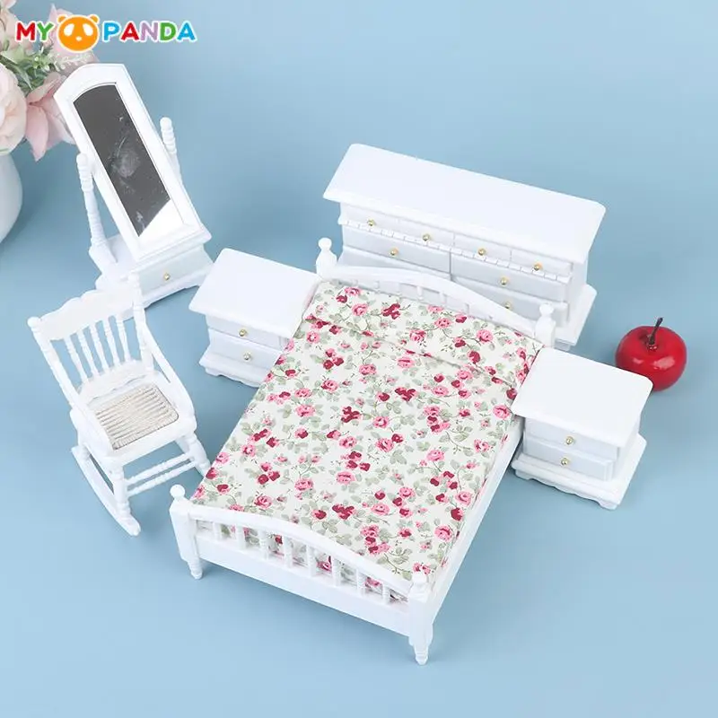 6pcs 1:12 Dollhouse Furniture Set Doll House Bedroom Accessory Kits Wooden Double Bed Long Mirror Table Chair Bedside Cabinet
6pcs 1:12 Dollhouse Furniture Set Doll House Bedroom Accessory Kits Wooden Double Bed Long Mirror Table Chair Bedside Cabinet