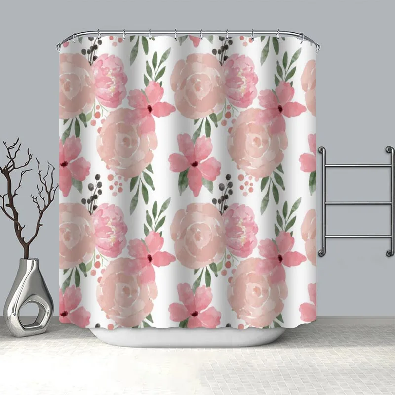 New Product Rose Flower Seamless Pattern Shower Curtain Polyester Fabric Screens Curtain For Bathroom 3D Waterproof Bath Curtain
New Product Rose Flower Seamless Pattern Shower Curtain Polyester Fabric Screens Curtain For Bathroom 3D Waterproof Bath Curtain